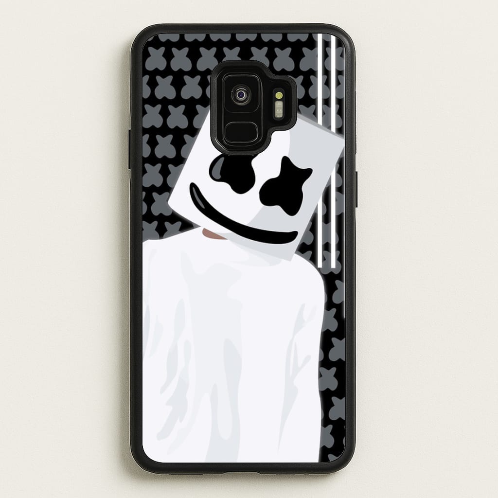 Stars And Stripes - White Helmet DJ - Marshmello Phone Case for Galaxy S9