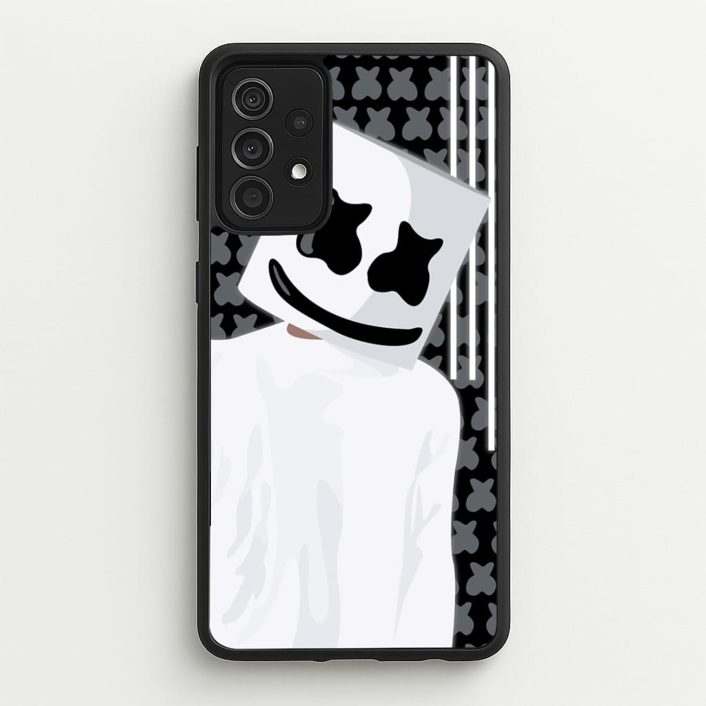 Stars And Stripes - White Helmet DJ - Marshmello Phone Case for Galaxy A52 / A52s