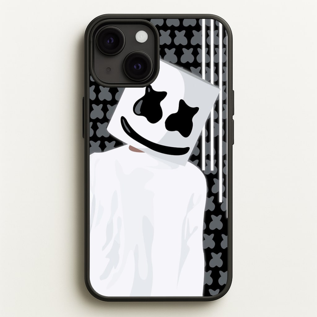 Stars And Stripes - White Helmet DJ - Marshmello Phone Case for iPhone 13 Mini