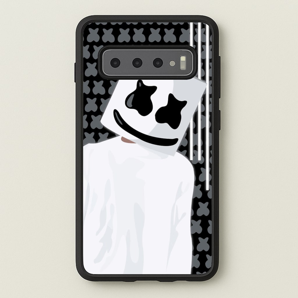 Stars And Stripes - White Helmet DJ - Marshmello Phone Case for Galaxy S10