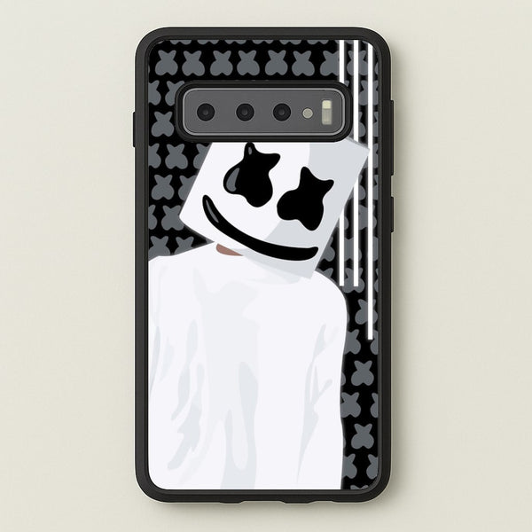 Stars And Stripes - White Helmet DJ - Marshmello Phone Case for Galaxy S10