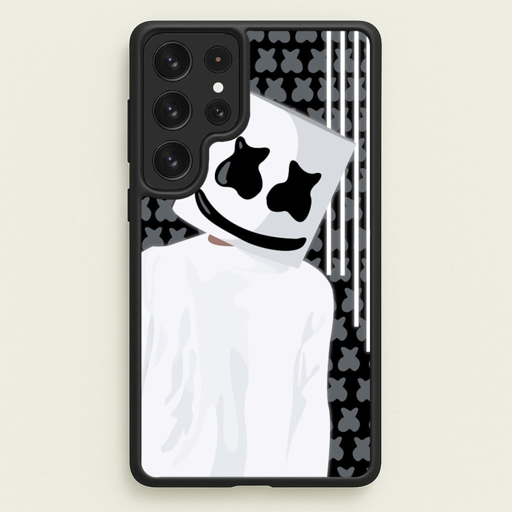 Stars And Stripes - White Helmet DJ - Marshmello Phone Case for Galaxy S22 Ultra