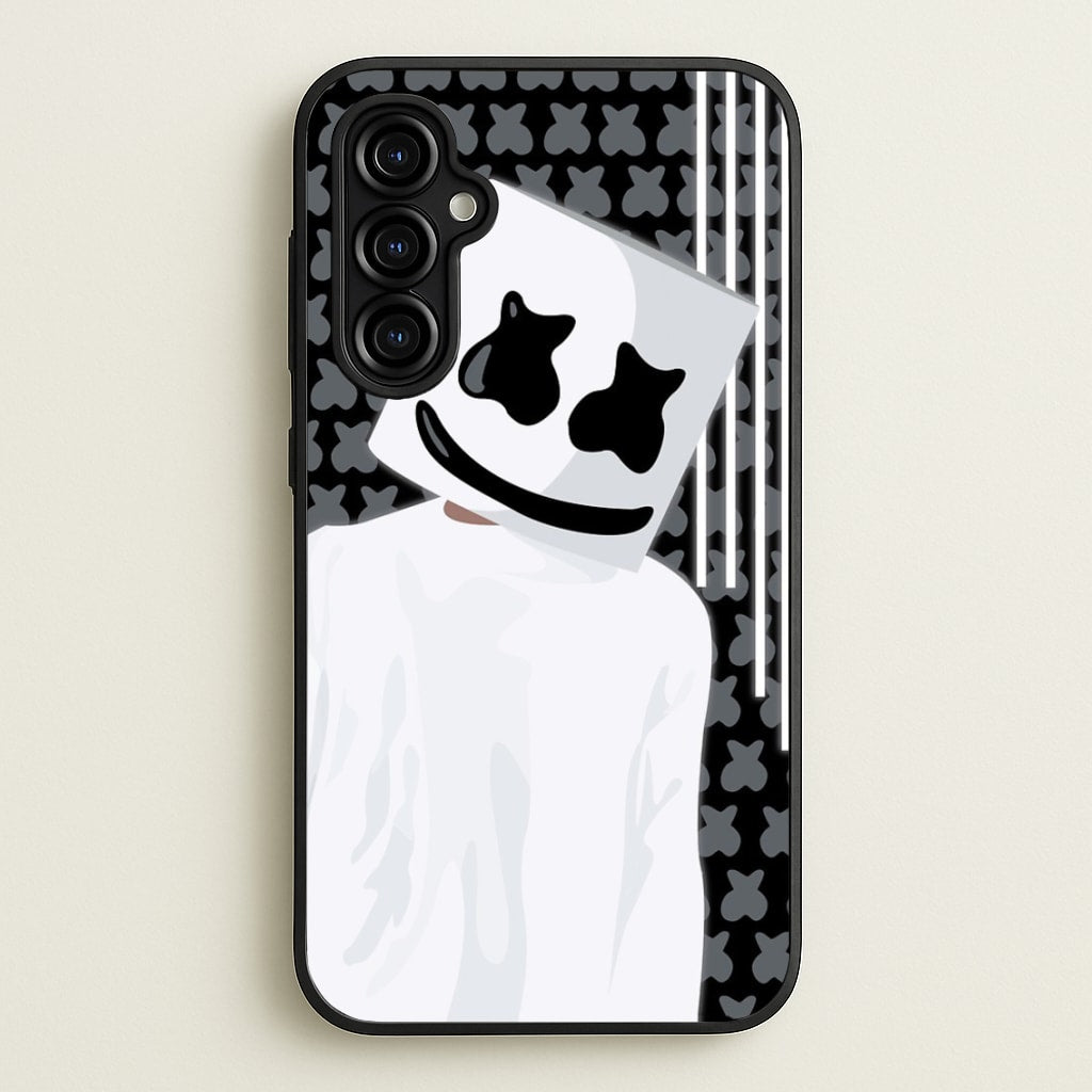 Stars And Stripes - White Helmet DJ - Marshmello Phone Case for Galaxy A54