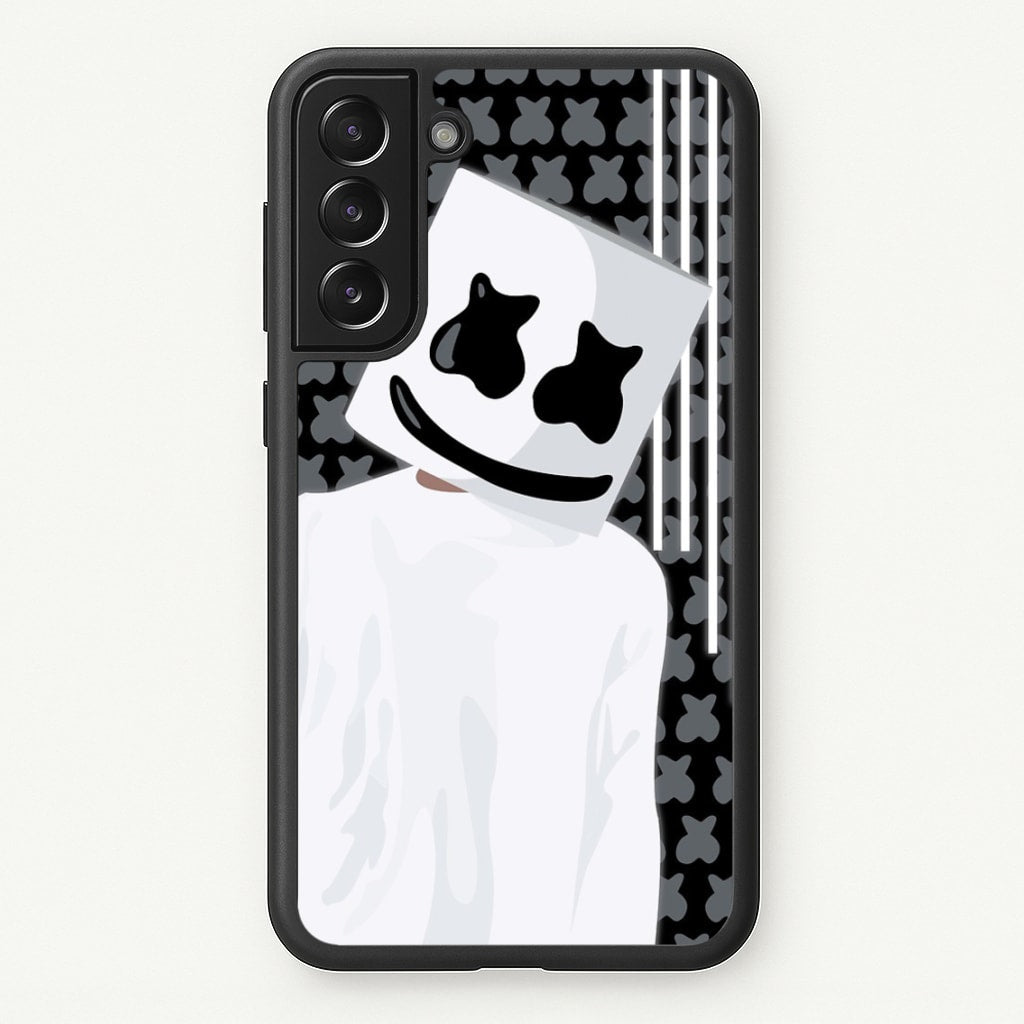 Stars And Stripes - White Helmet DJ - Marshmello Phone Case for Galaxy S22