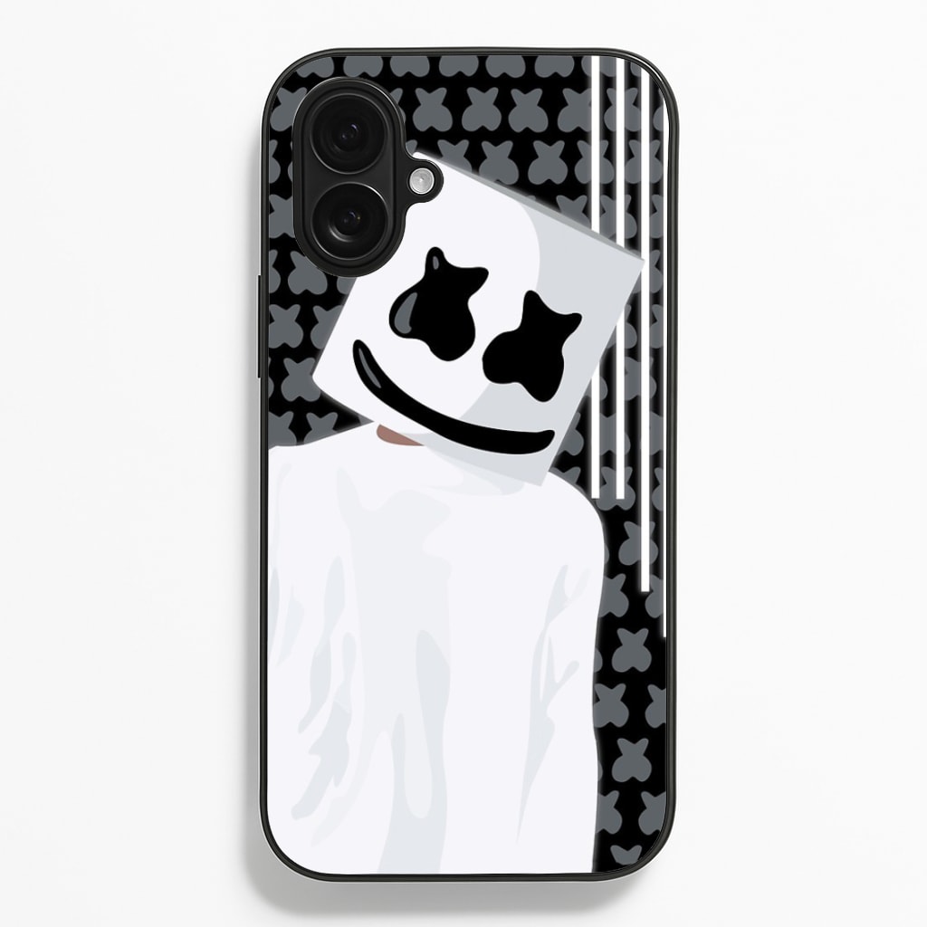 Stars And Stripes - White Helmet DJ - Marshmello Phone Case for iPhone 16 Plus