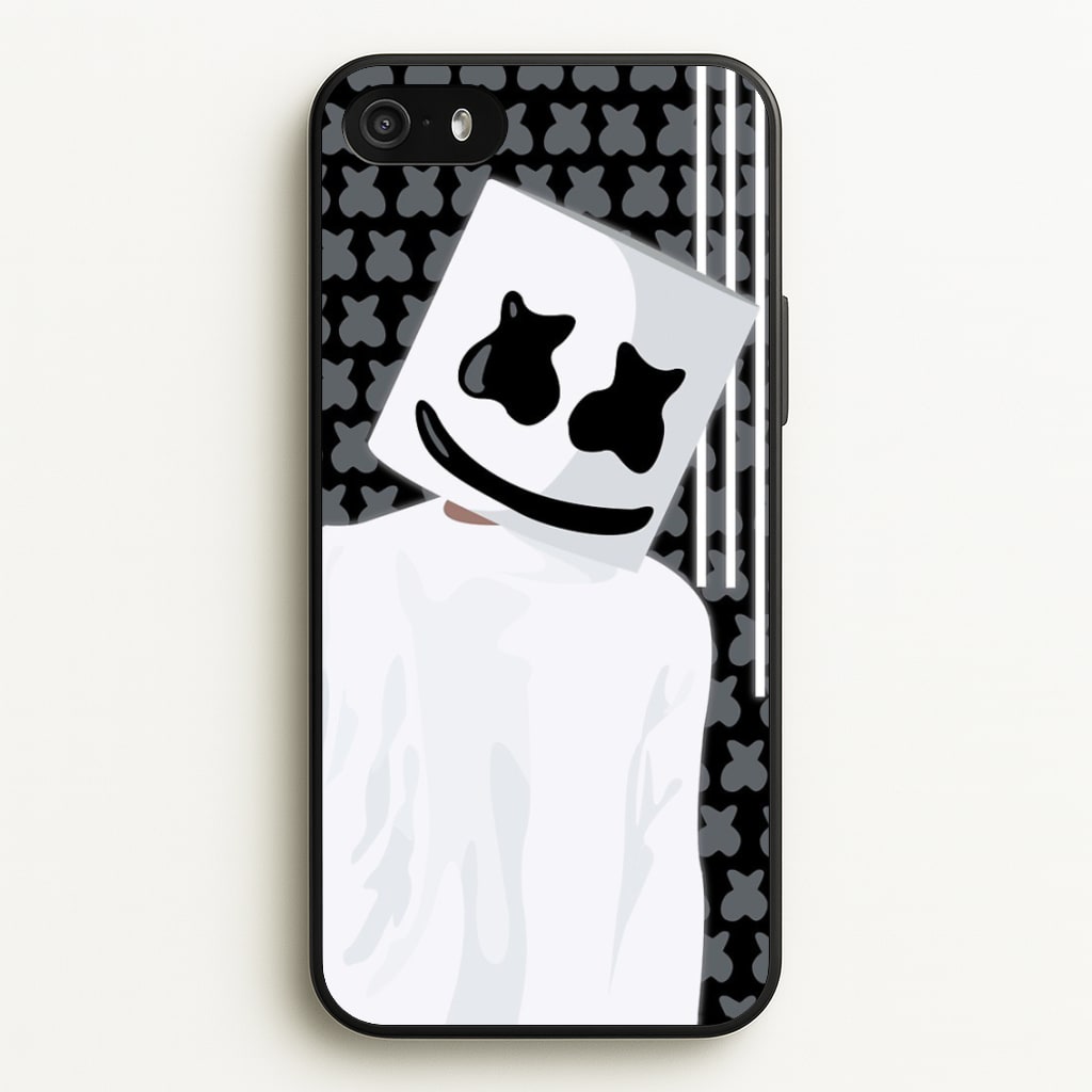 Stars And Stripes - White Helmet DJ - Marshmello Phone Case for iPhone 5 / 5s / SE 2016