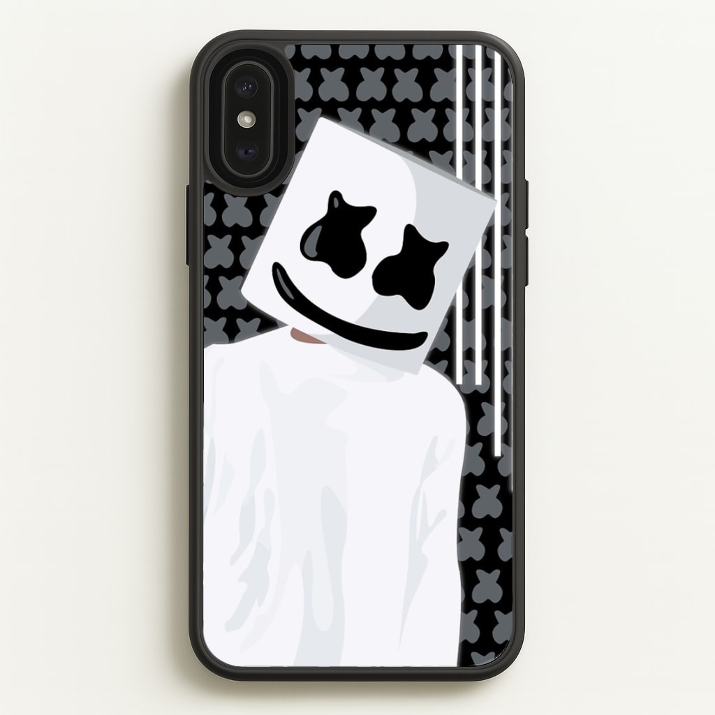 Stars And Stripes - White Helmet DJ - Marshmello Phone Case for iPhone XS Max