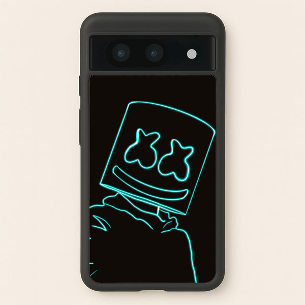 Black White Helmet DJ Neon - Marshmello Phone Case for Google Pixel 8a