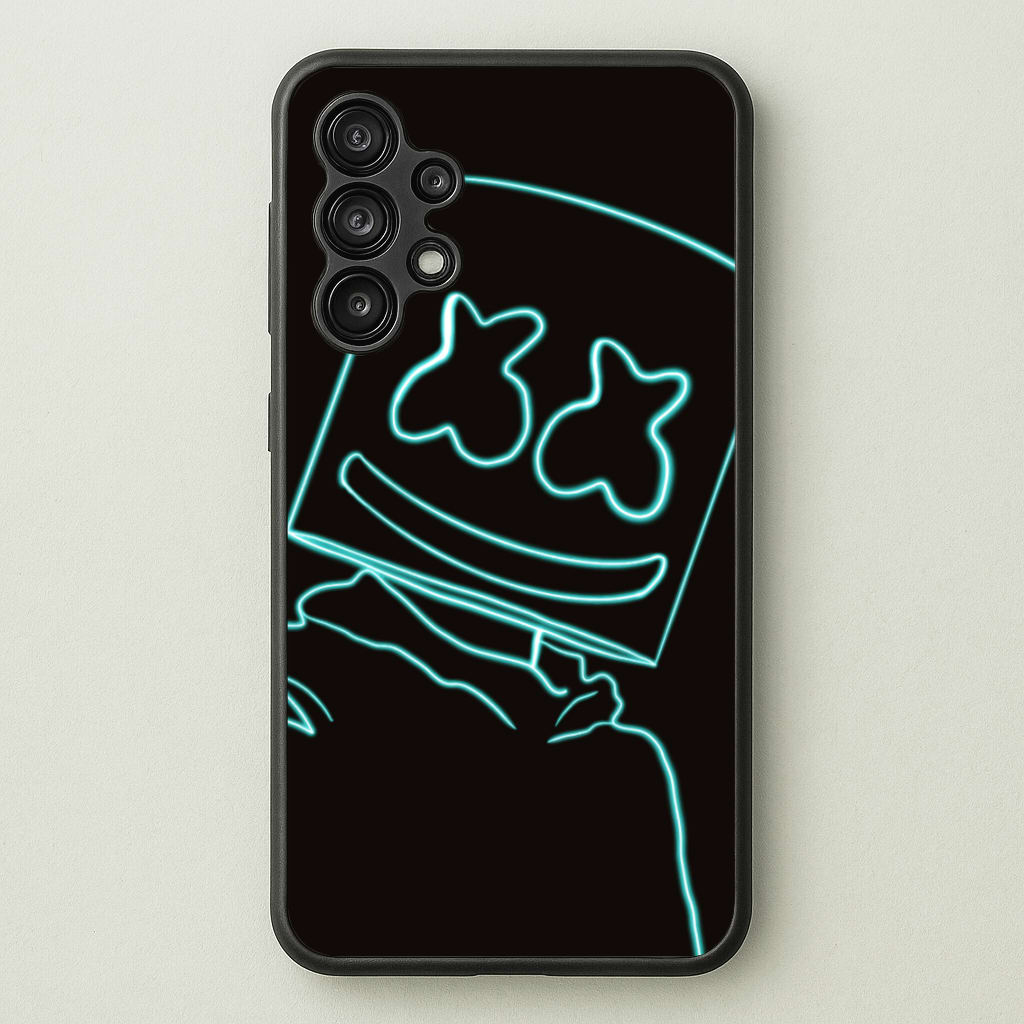 Black White Helmet DJ Neon - Marshmello Phone Case for Galaxy A13