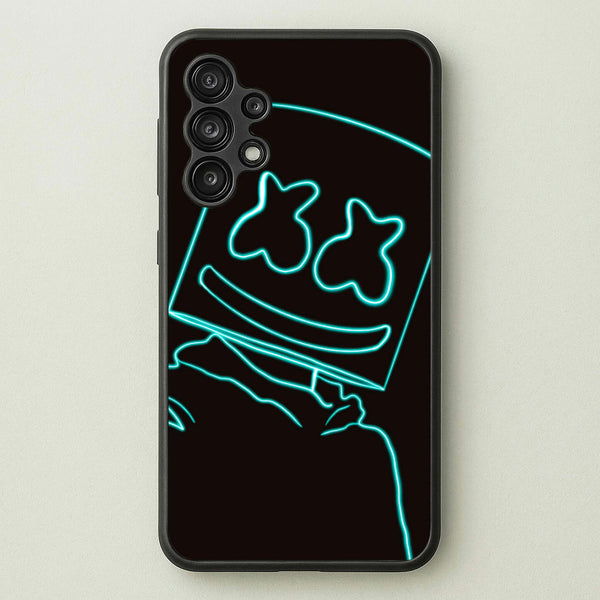 Black White Helmet DJ Neon - Marshmello Phone Case for Galaxy A13