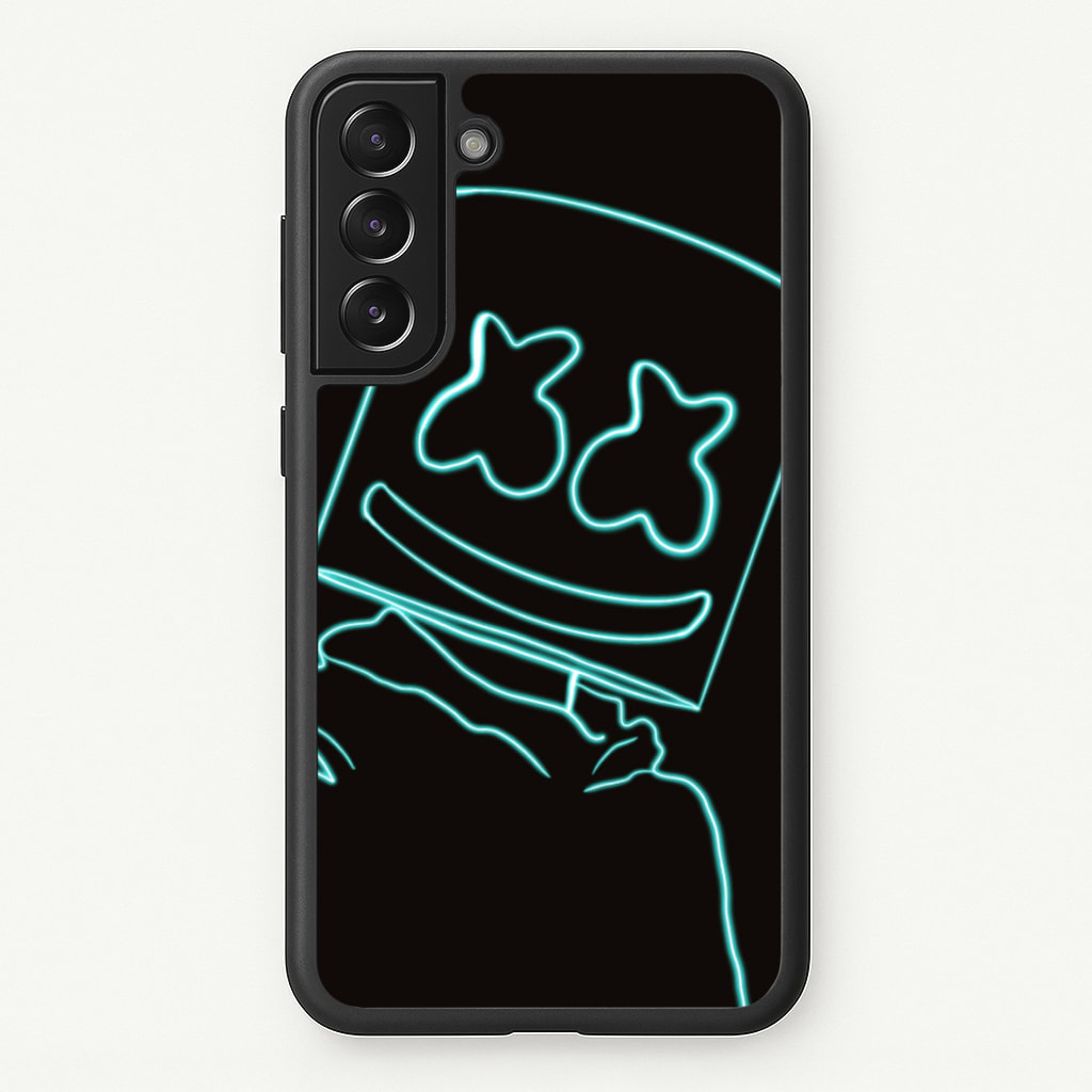 Black White Helmet DJ Neon - Marshmello Phone Case for Galaxy S21 Plus
