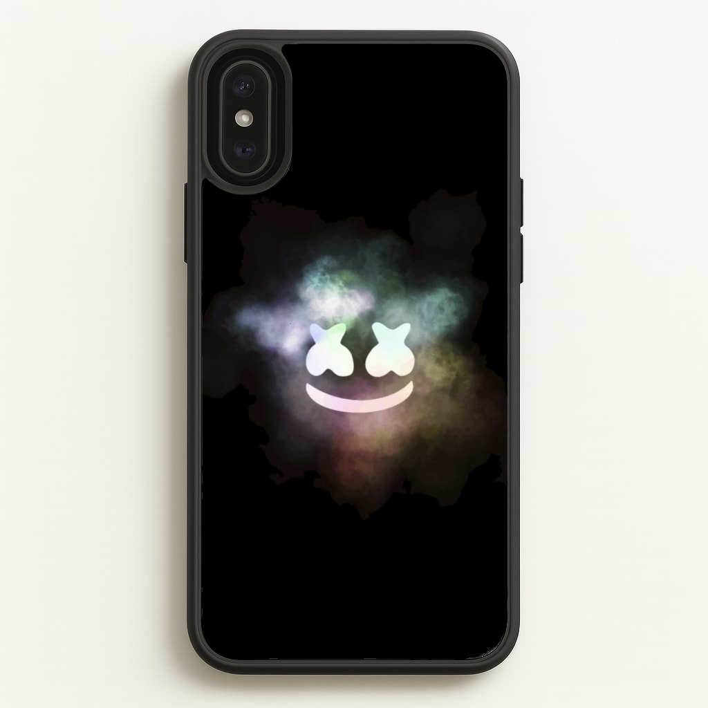 Black White Helmet DJ Smoke - Marshmello Phone Case for iPhone XS Max