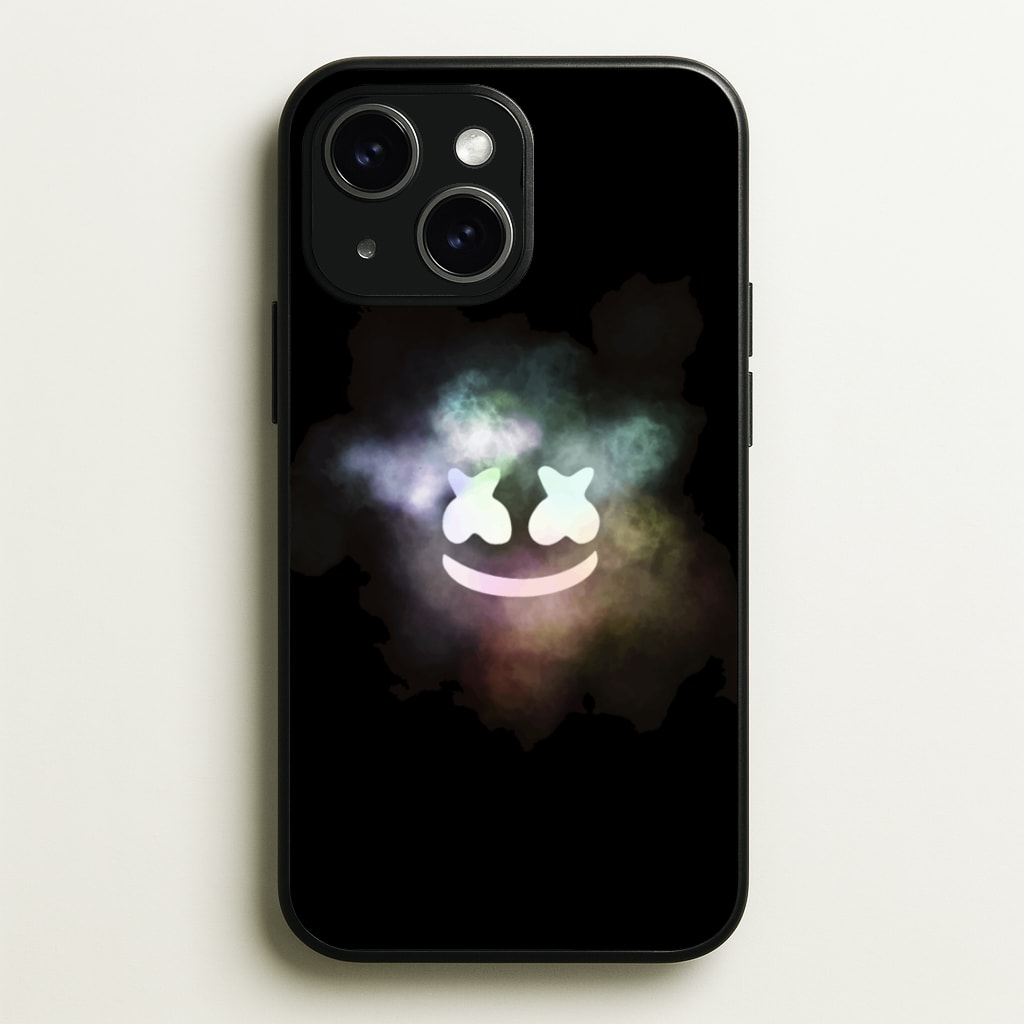 Black White Helmet DJ Smoke - Marshmello Phone Case for iPhone 15 Plus