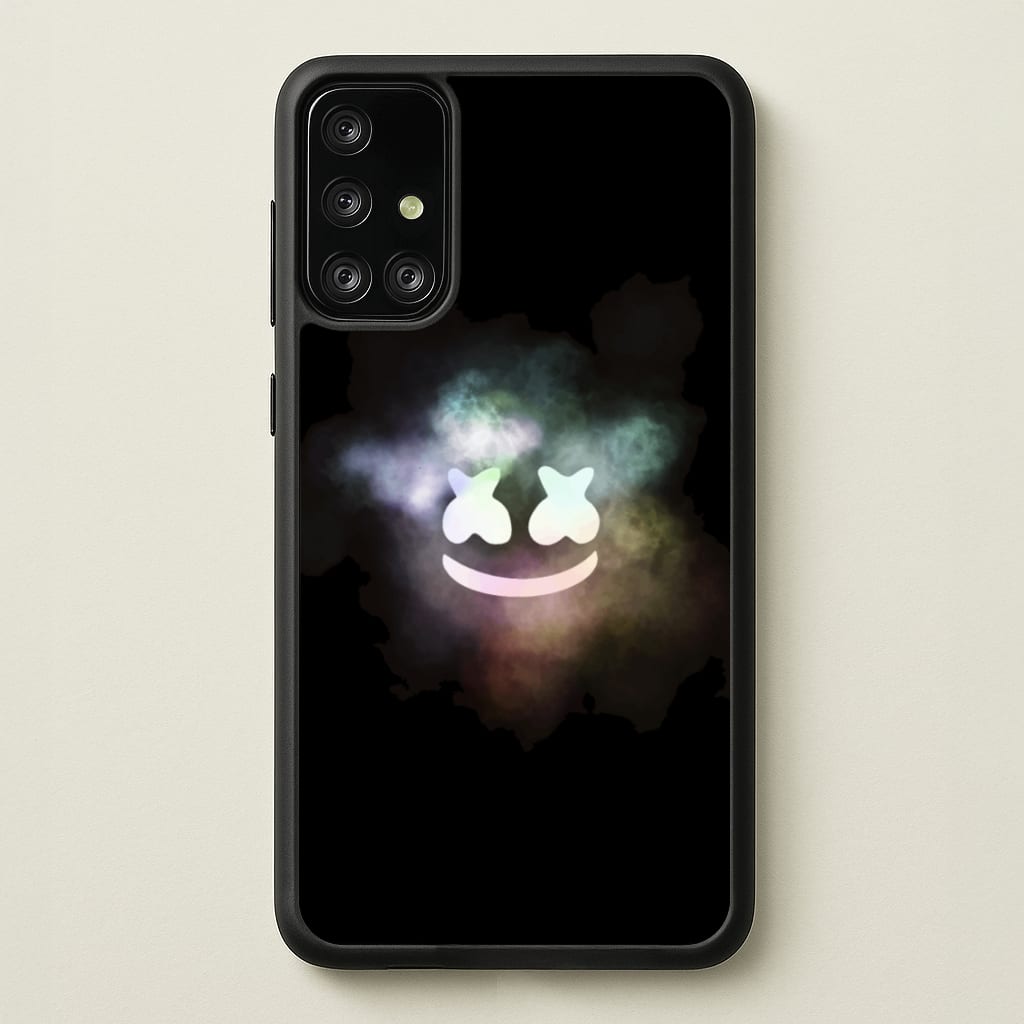 Black White Helmet DJ Smoke - Marshmello Phone Case for Galaxy A71