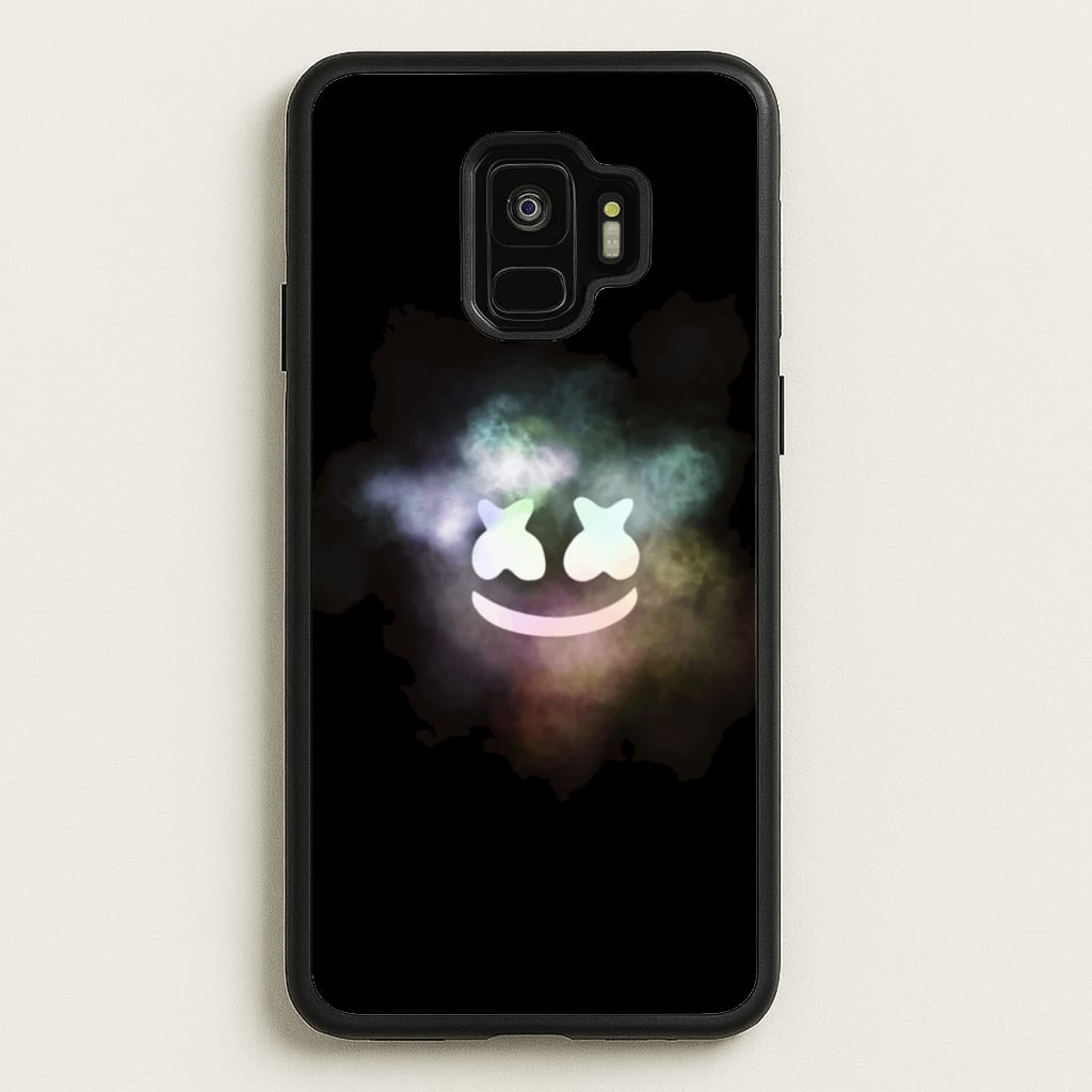 Black White Helmet DJ Smoke - Marshmello Phone Case for Galaxy S9
