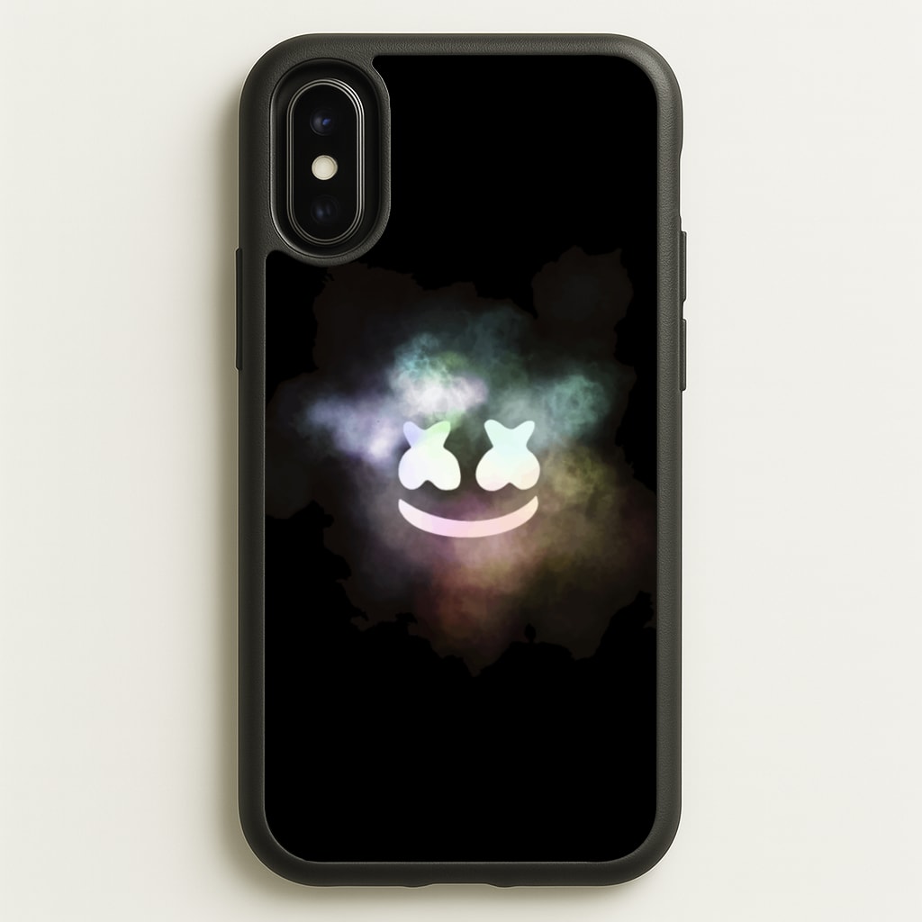 Black White Helmet DJ Smoke - Marshmello Phone Case for iPhone X / XS