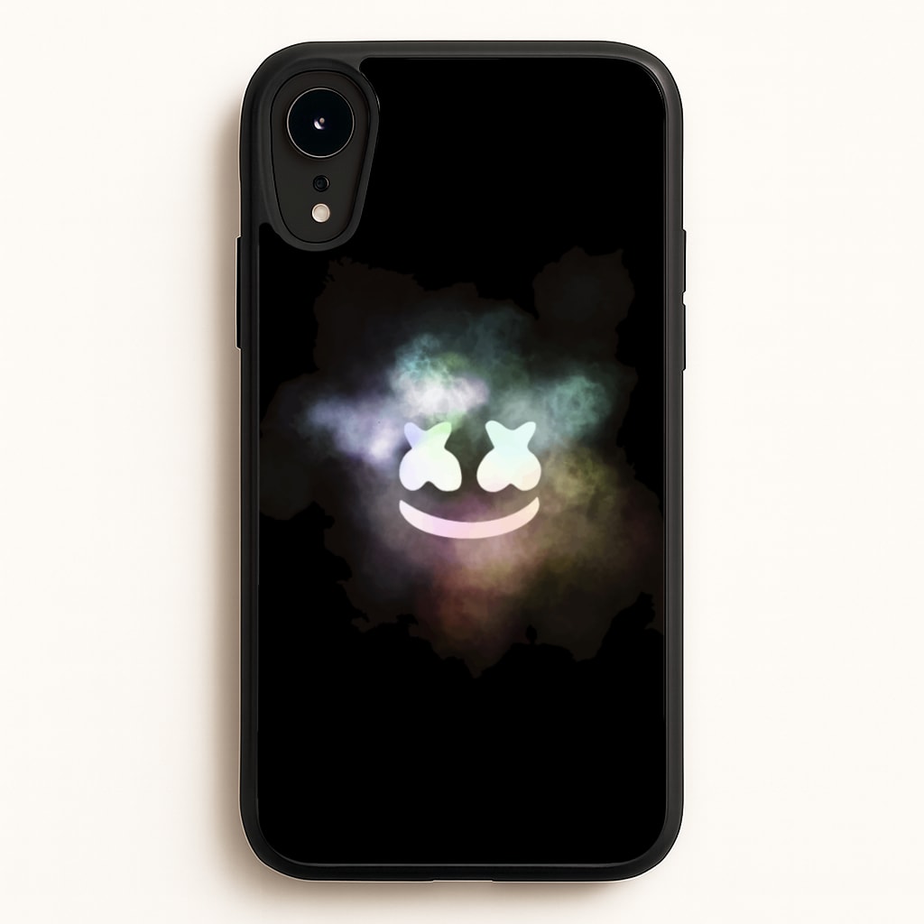 Black White Helmet DJ Smoke - Marshmello Phone Case for iPhone XR