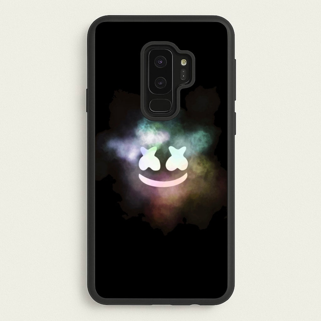 Black White Helmet DJ Smoke - Marshmello Phone Case for Galaxy S9 Plus
