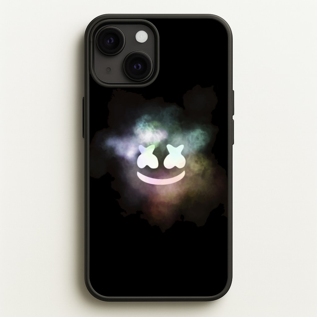 Black White Helmet DJ Smoke - Marshmello Phone Case for iPhone 13