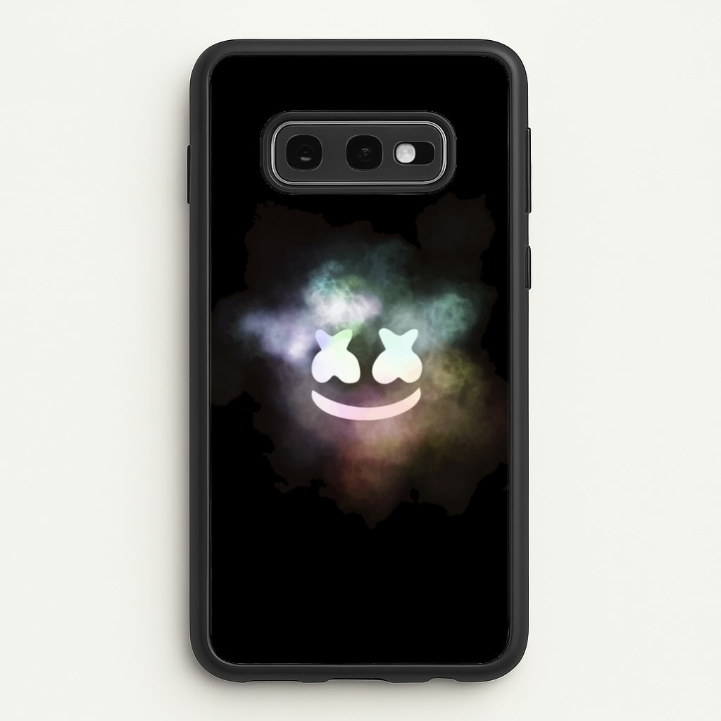 Black White Helmet DJ Smoke - Marshmello Phone Case for Galaxy S10e