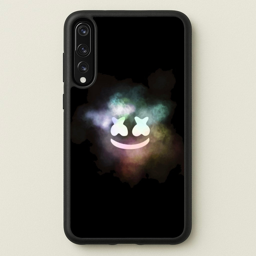 Black White Helmet DJ Smoke - Marshmello Phone Case for Huawei P20 Pro