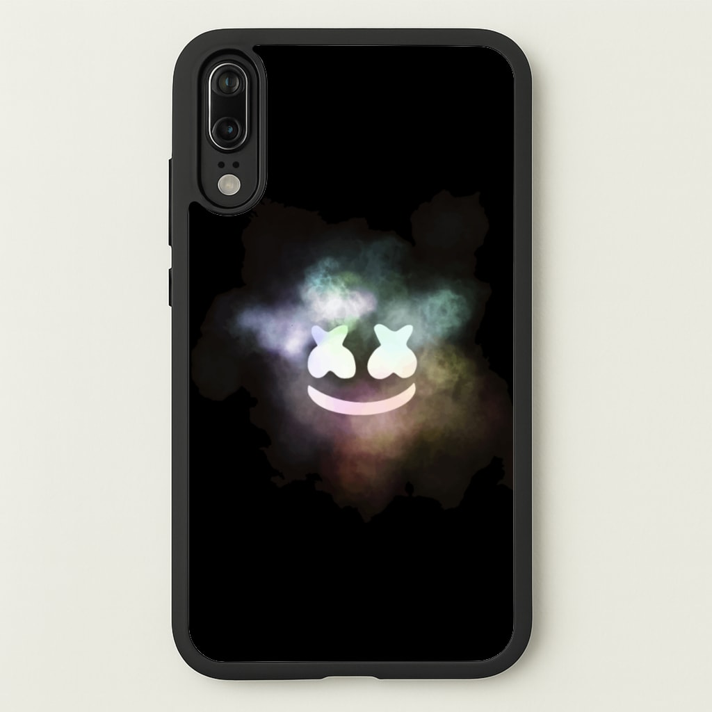Black White Helmet DJ Smoke - Marshmello Phone Case for Huawei P20