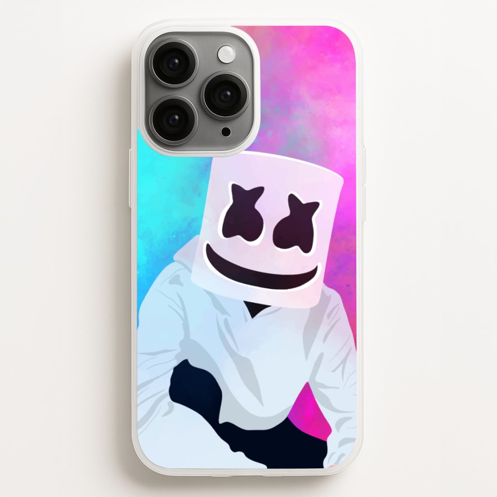 Rainbow White Helmet DJ - Marshmello Phone Case for iPhone 16 Pro Max