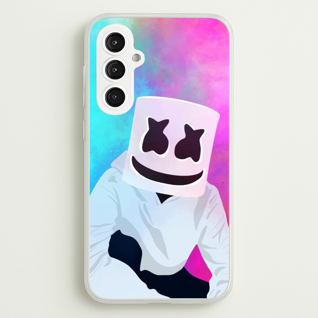 Rainbow White Helmet DJ - Marshmello Phone Case for Galaxy S23FE