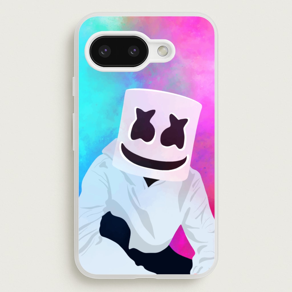 Rainbow White Helmet DJ - Marshmello Phone Case for Google Pixel 9a