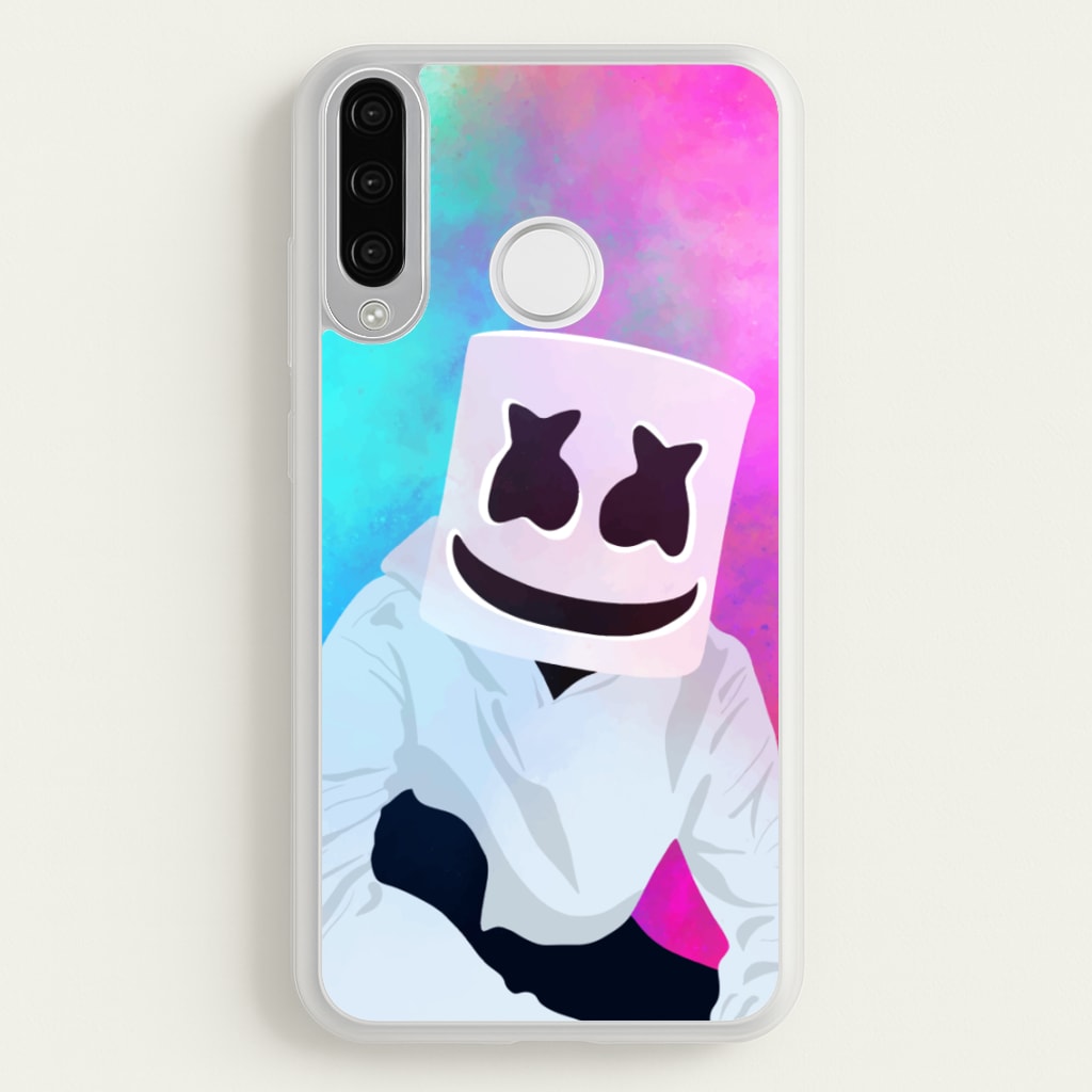 Rainbow White Helmet DJ - Marshmello Phone Case for Huawei P30 Lite