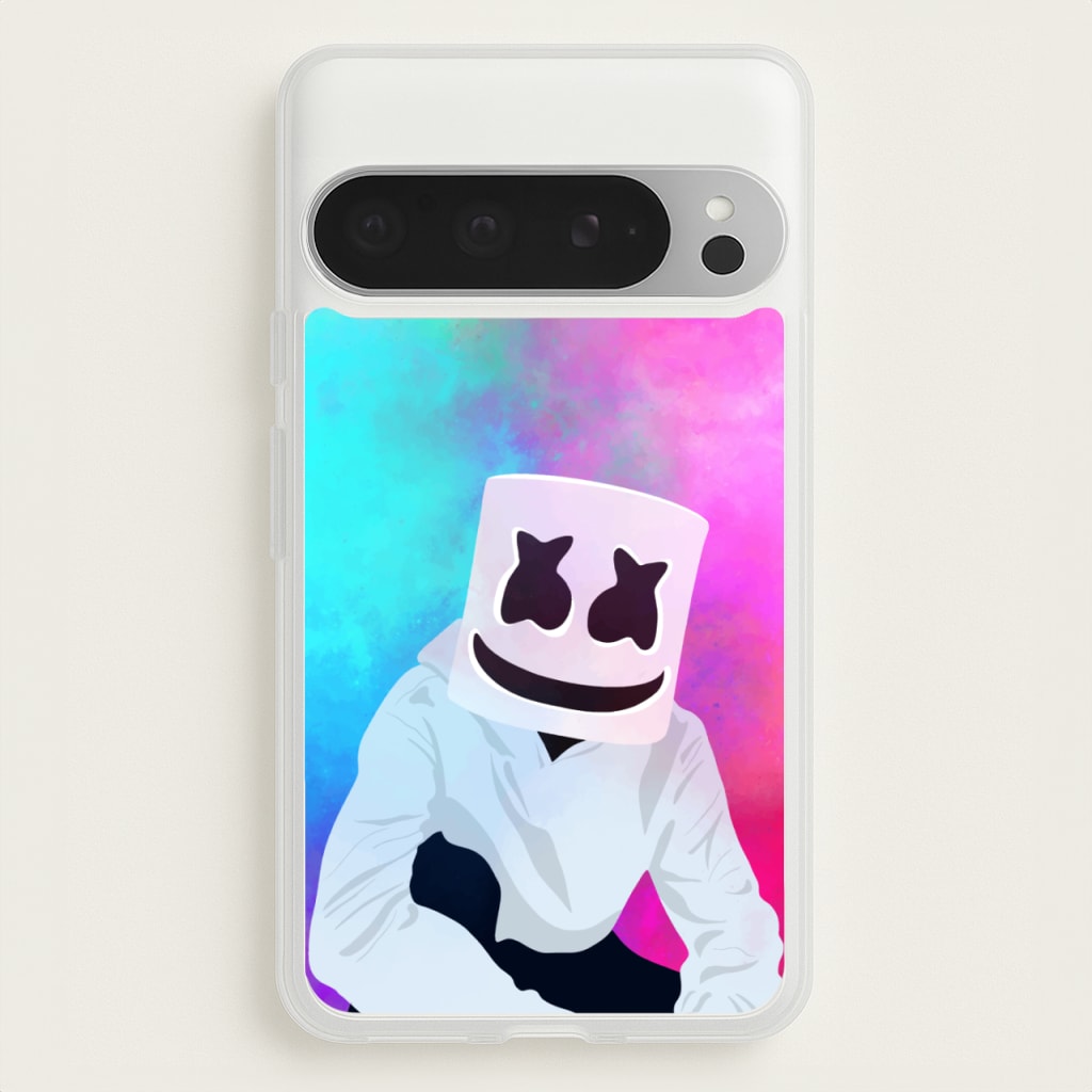 Rainbow White Helmet DJ - Marshmello Phone Case for Google Pixel 9 Pro XL
