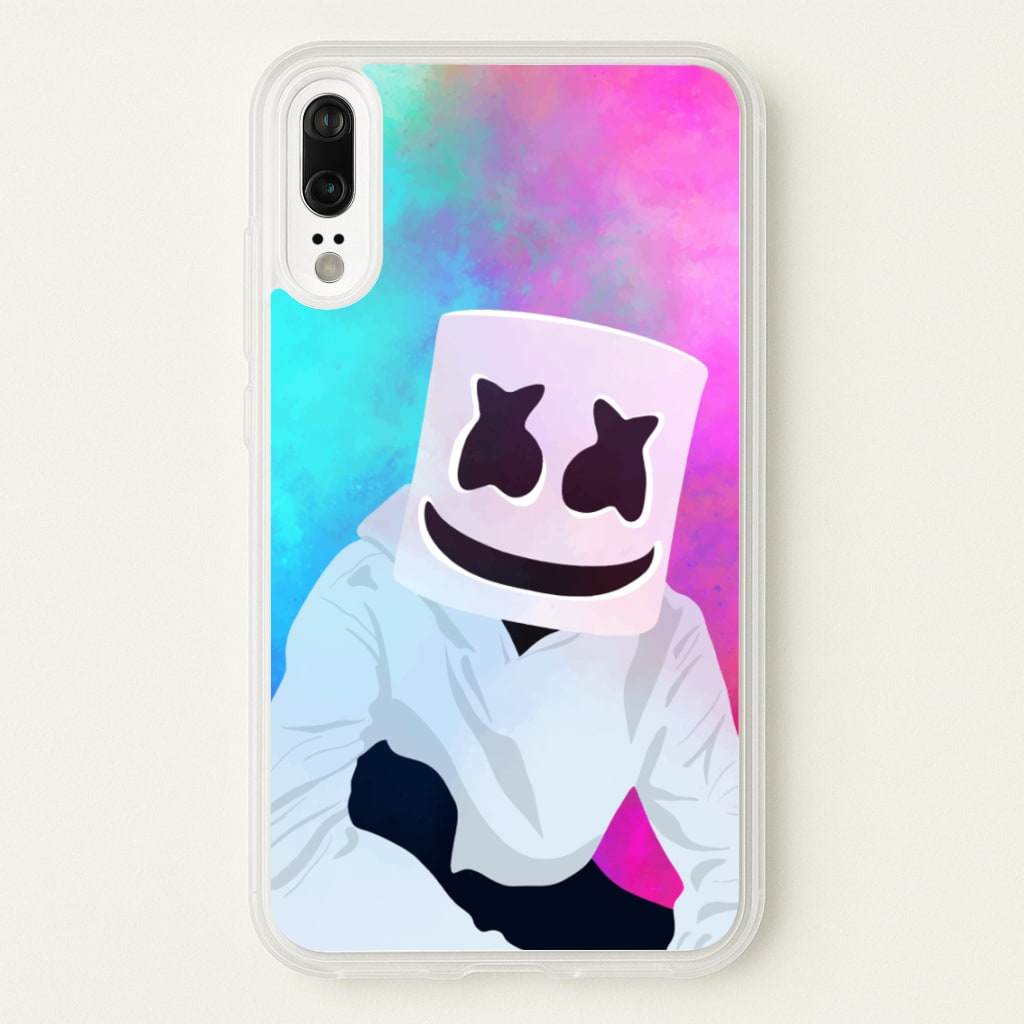 Rainbow White Helmet DJ - Marshmello Phone Case for Huawei P20