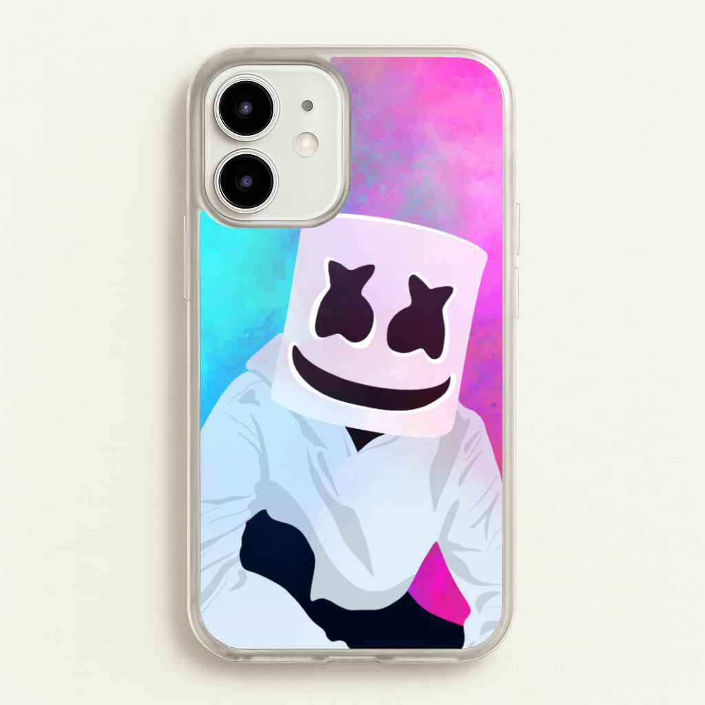 Rainbow White Helmet DJ - Marshmello Phone Case for iPhone 12 / 12 Pro