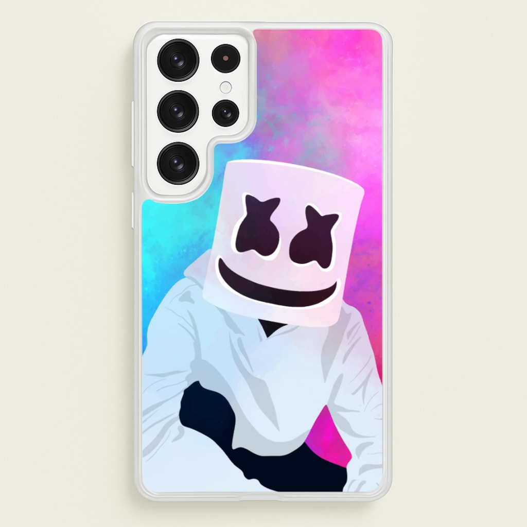 Rainbow White Helmet DJ - Marshmello Phone Case for Galaxy S23 Ultra