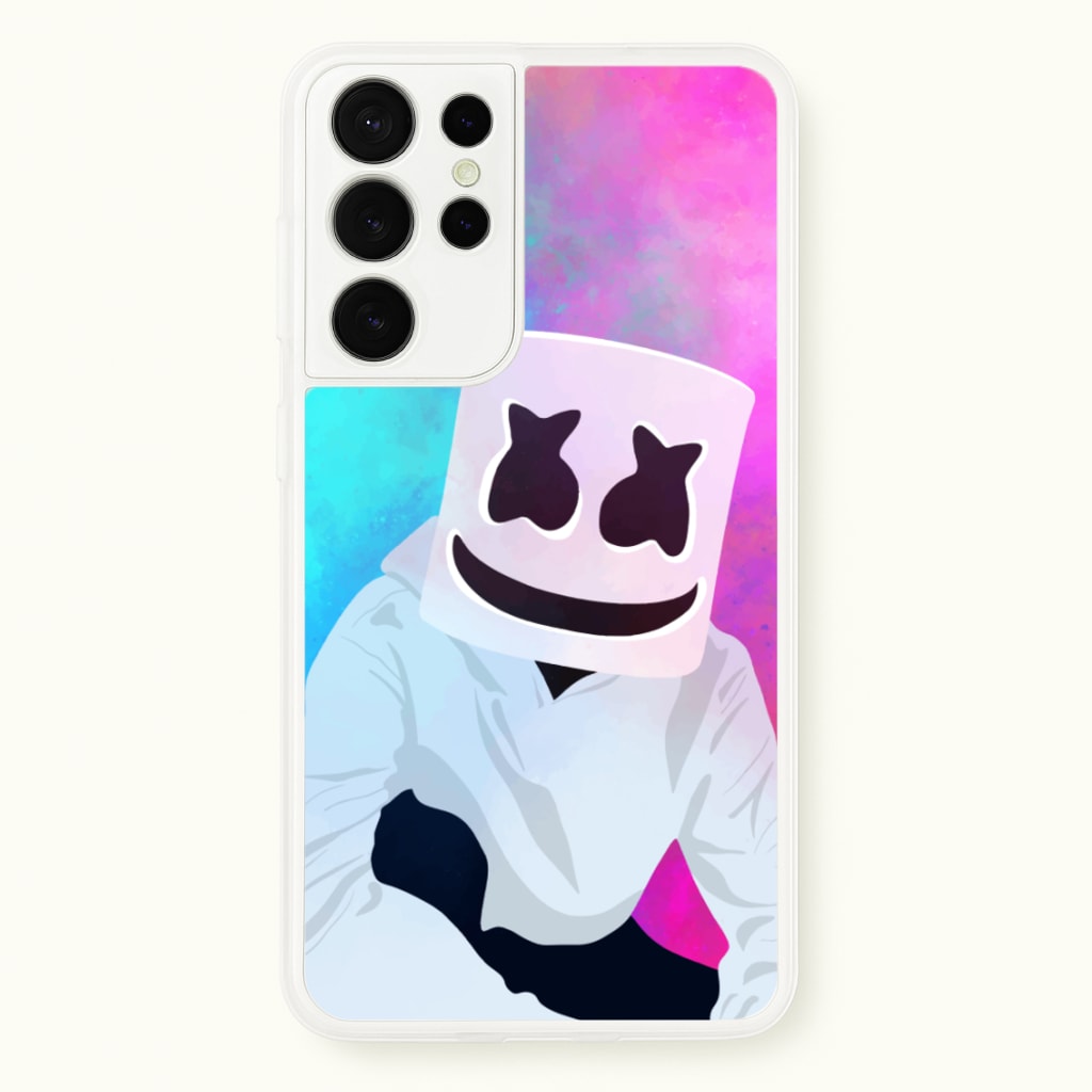 Rainbow White Helmet DJ - Marshmello Phone Case for Galaxy S21 Ultra