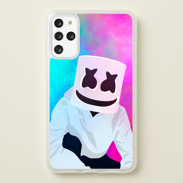 Rainbow White Helmet DJ - Marshmello Phone Case for Galaxy S20 Plus