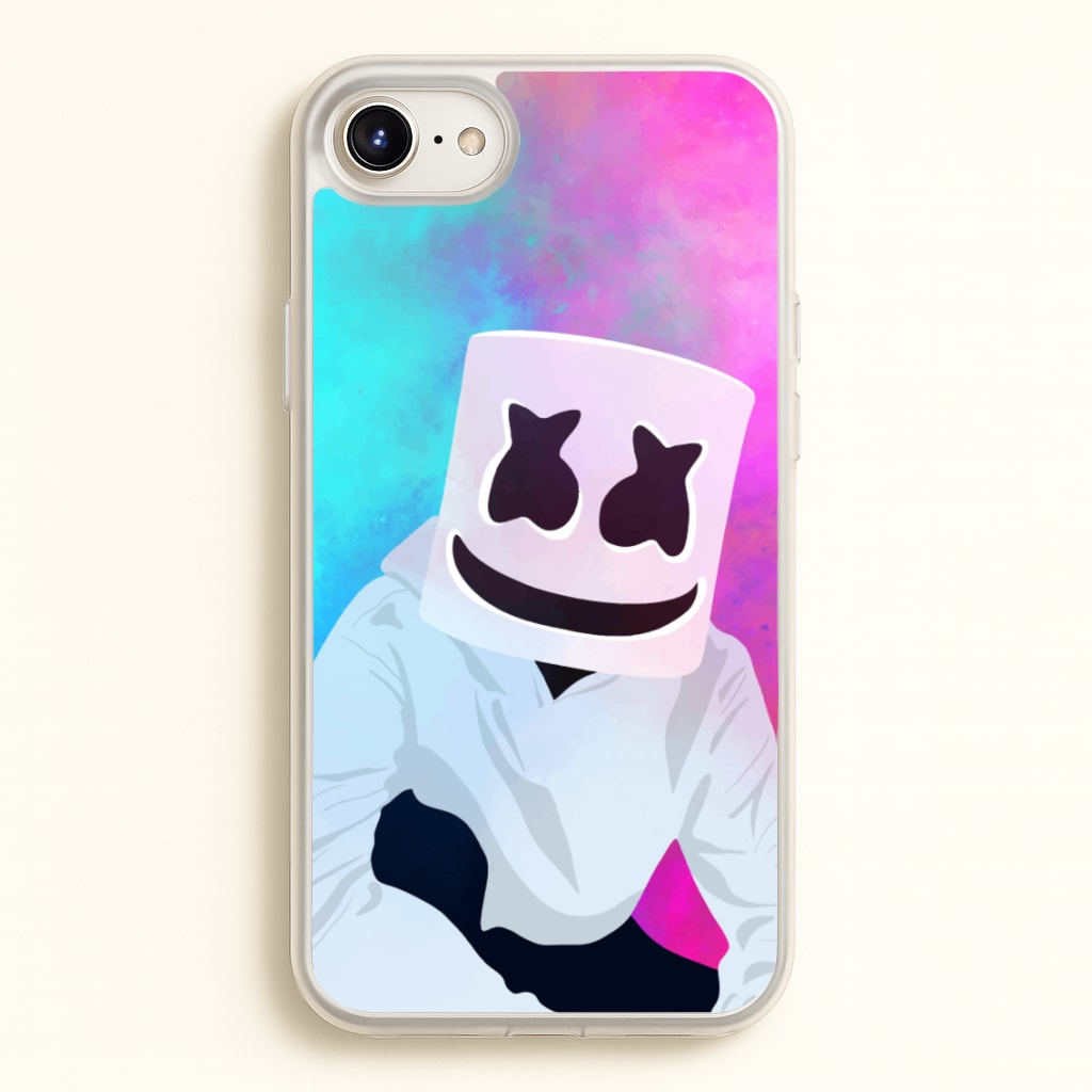 Rainbow White Helmet DJ - Marshmello Phone Case for iPhone 6 Plus / 7 Plus / 8 Plus