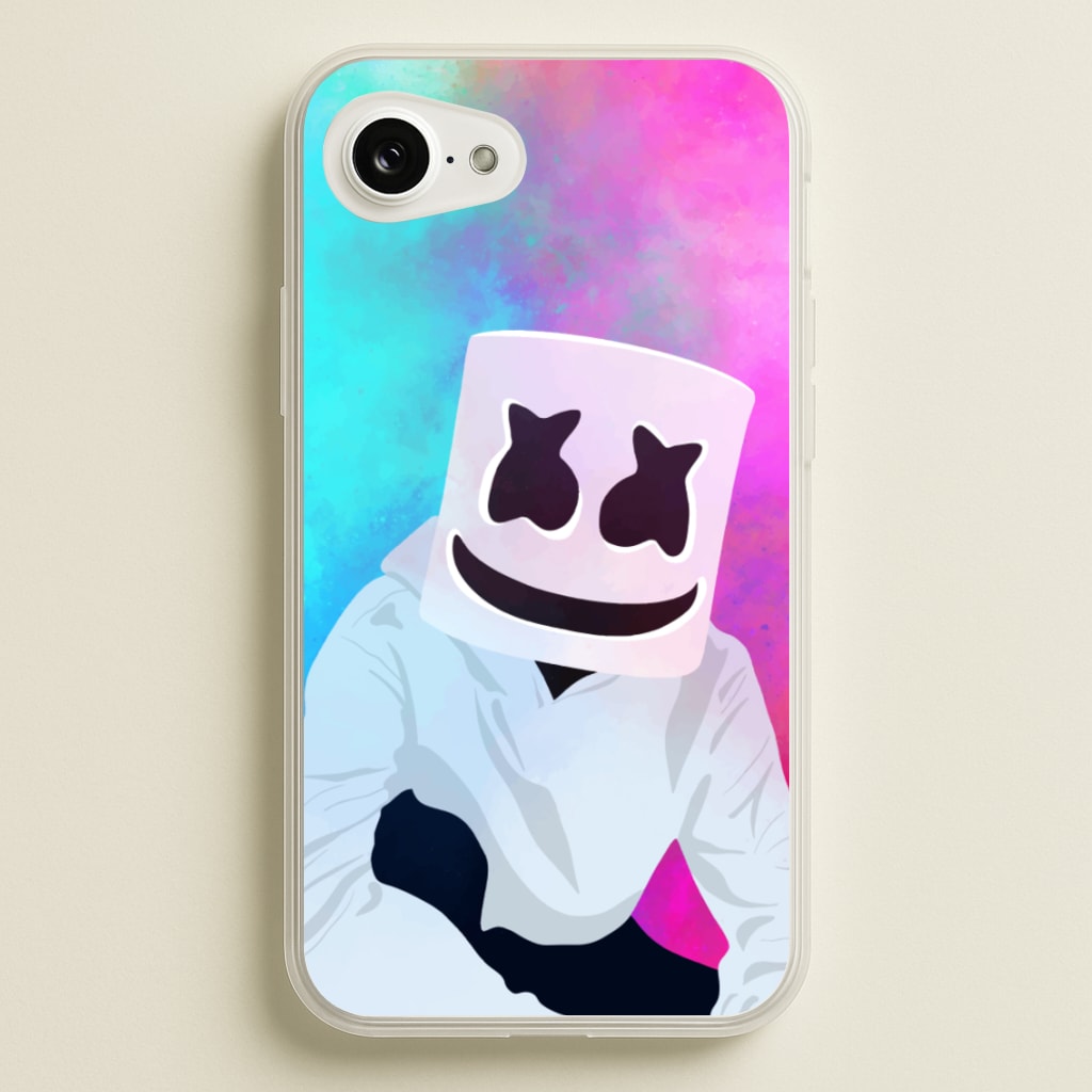Rainbow White Helmet DJ - Marshmello Phone Case for iPhone 16e