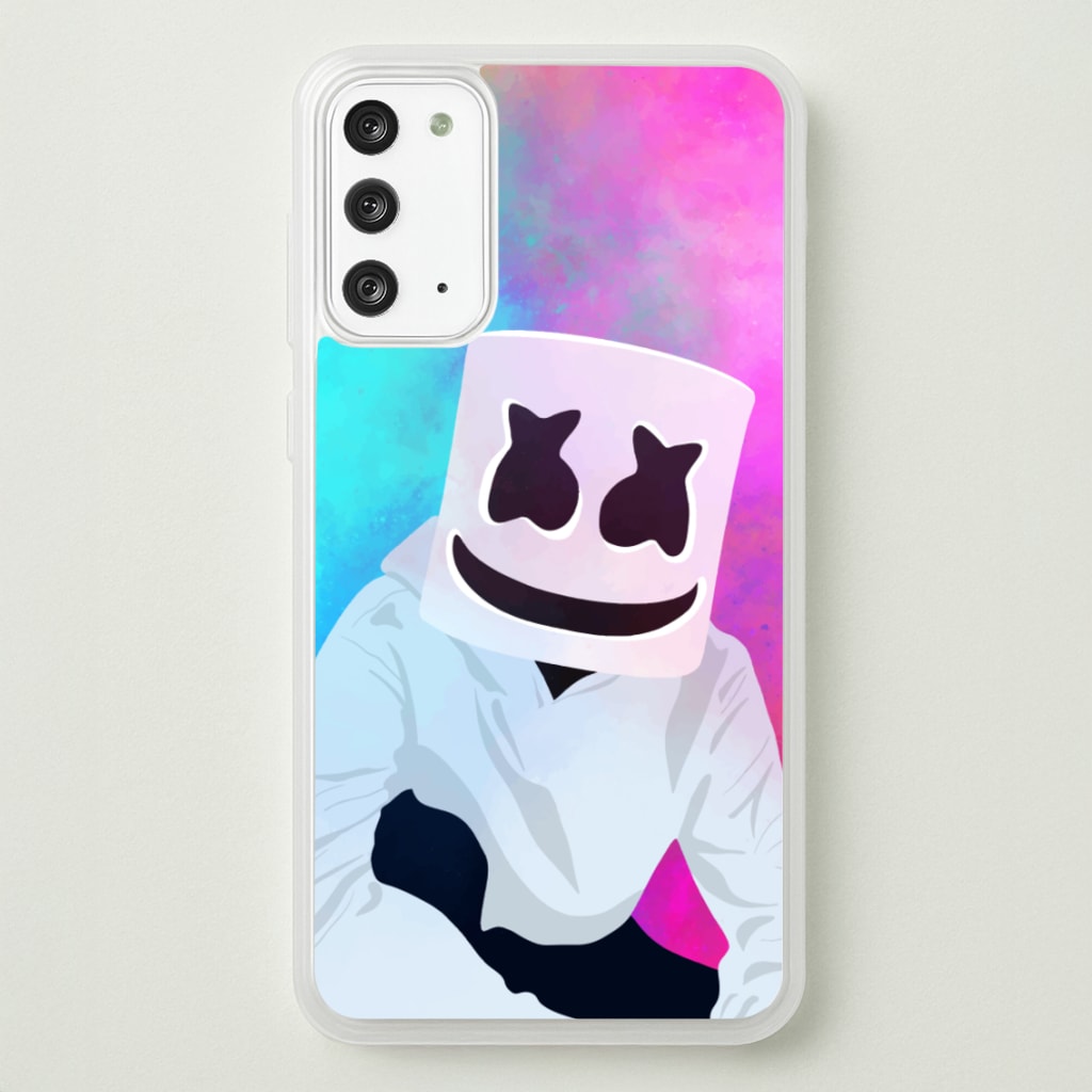 Rainbow White Helmet DJ - Marshmello Phone Case for Galaxy Note 20