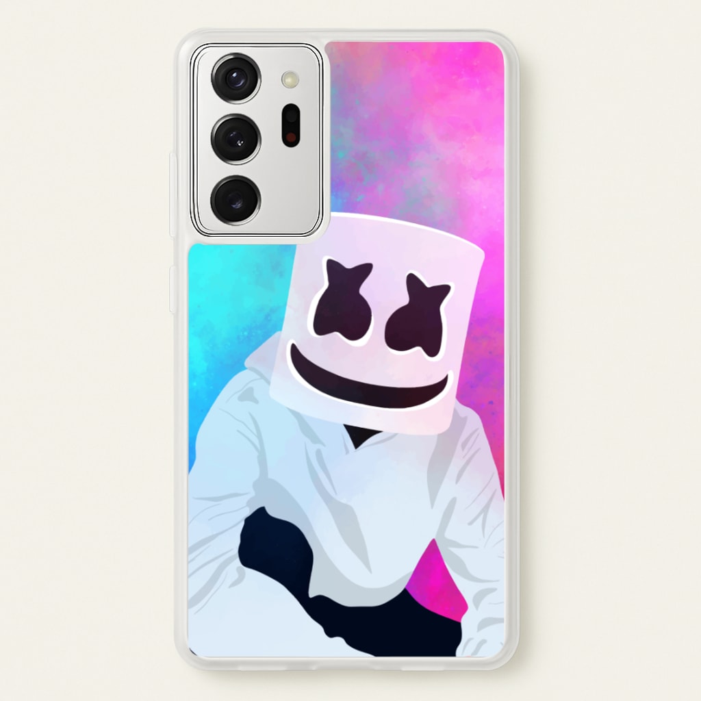 Rainbow White Helmet DJ - Marshmello Phone Case for Galaxy Note 20 Ultra