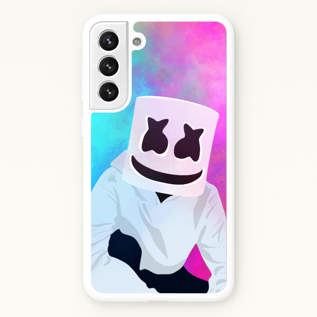 Rainbow White Helmet DJ - Marshmello Phone Case for Galaxy S22 Plus
