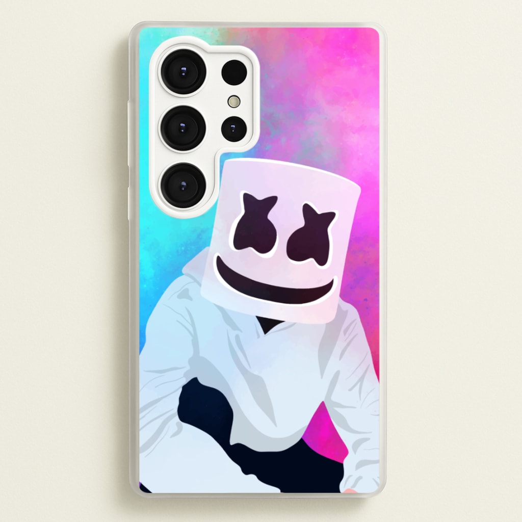 Rainbow White Helmet DJ - Marshmello Phone Case for Galaxy S25 Ultra