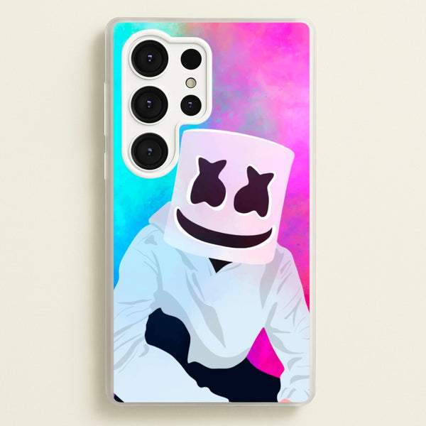 Rainbow White Helmet DJ - Marshmello Phone Case for Galaxy S25 Ultra