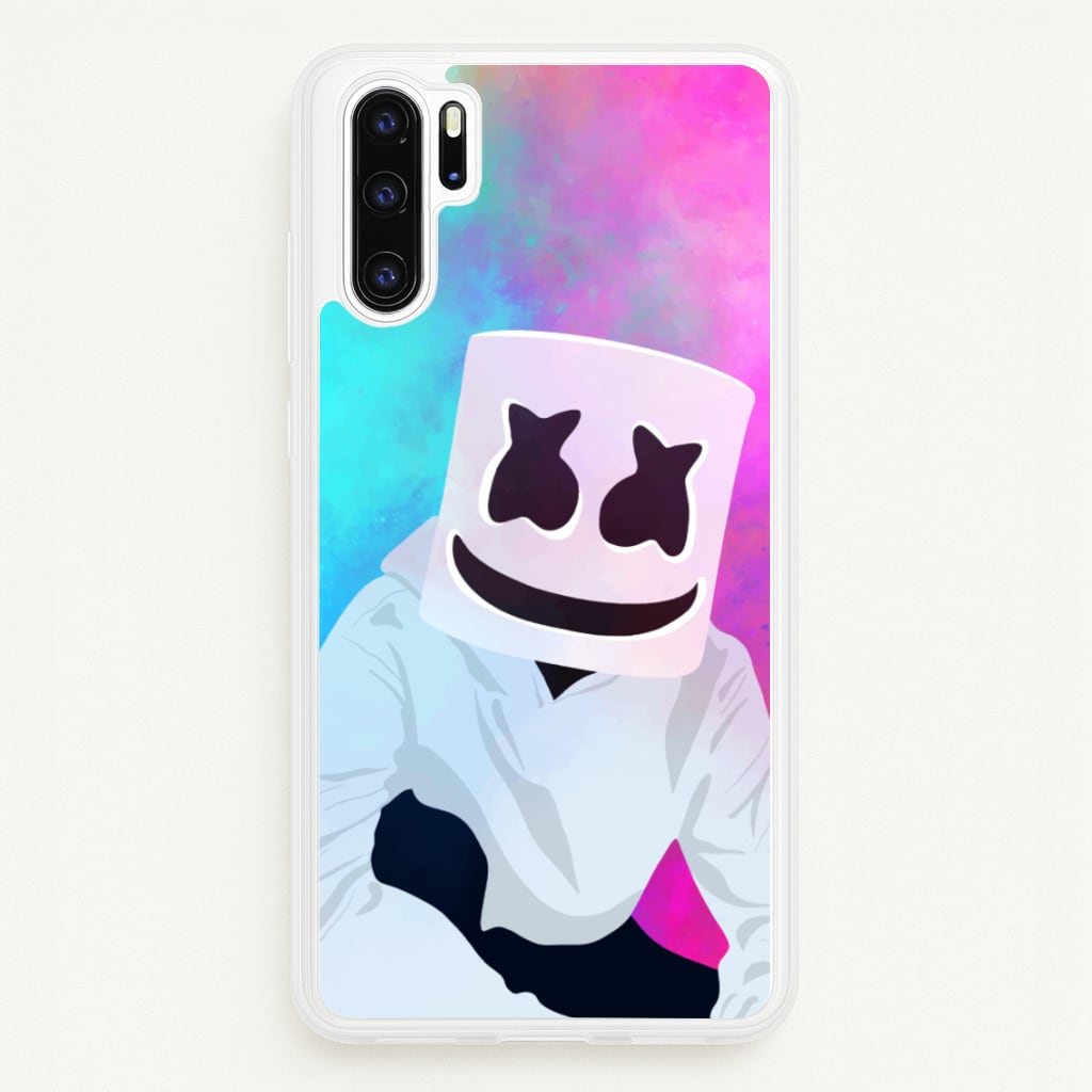 Rainbow White Helmet DJ - Marshmello Phone Case for Huawei P30 Pro