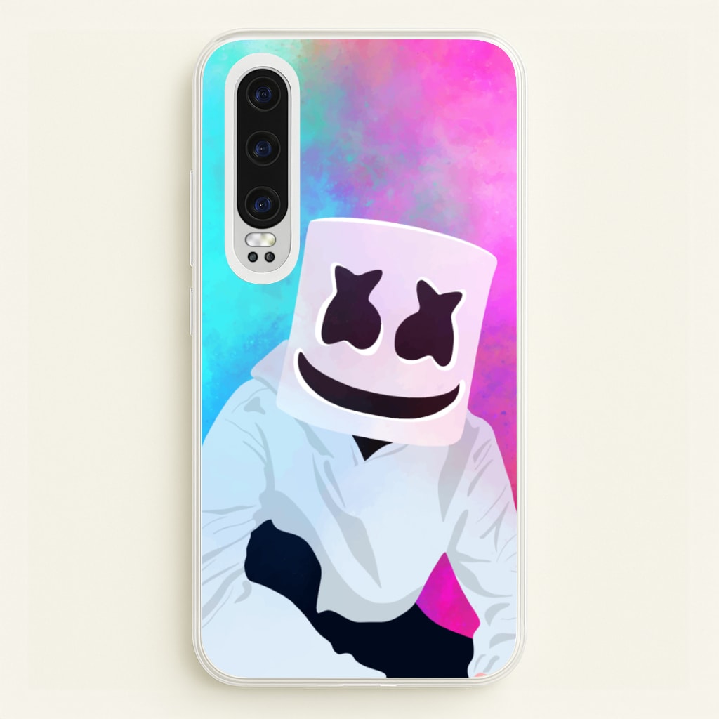 Rainbow White Helmet DJ - Marshmello Phone Case for Huawei P30