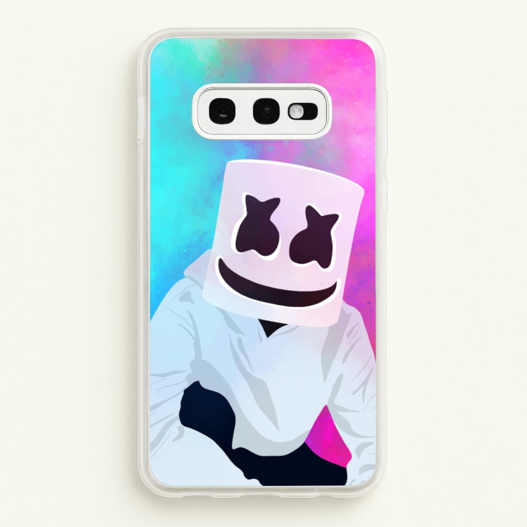 Rainbow White Helmet DJ - Marshmello Phone Case for Galaxy S10e
