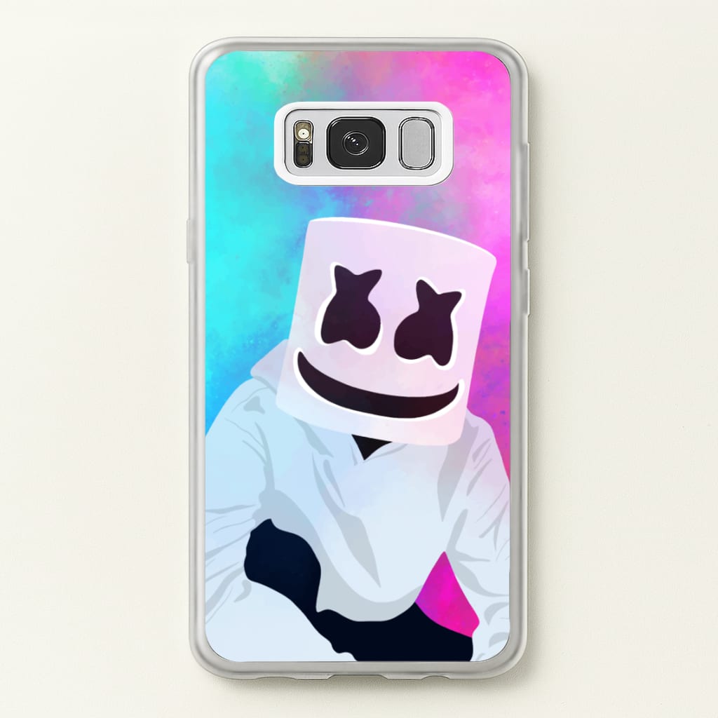 Rainbow White Helmet DJ - Marshmello Phone Case for Galaxy S8 Plus