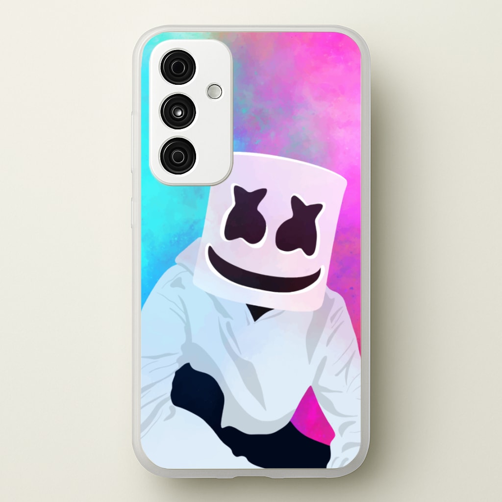 Rainbow White Helmet DJ - Marshmello Phone Case for Galaxy A35