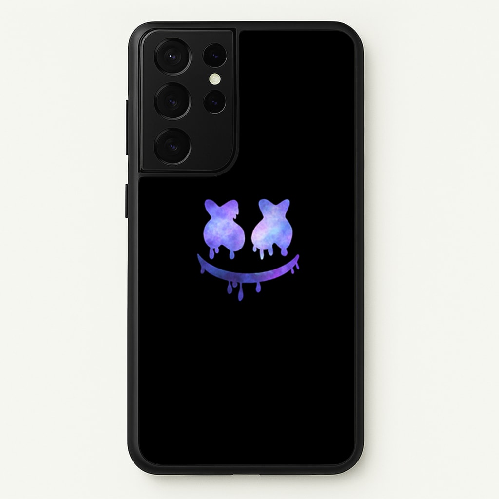 Dripping Features - White Helmet DJ - Marshmello Phone Case for Galaxy S21 Ultra