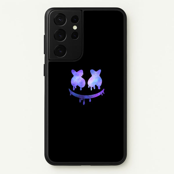 Dripping Features - White Helmet DJ - Marshmello Phone Case for Galaxy S21 Ultra
